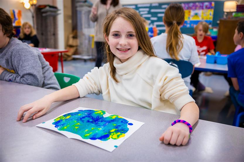 Students create print art